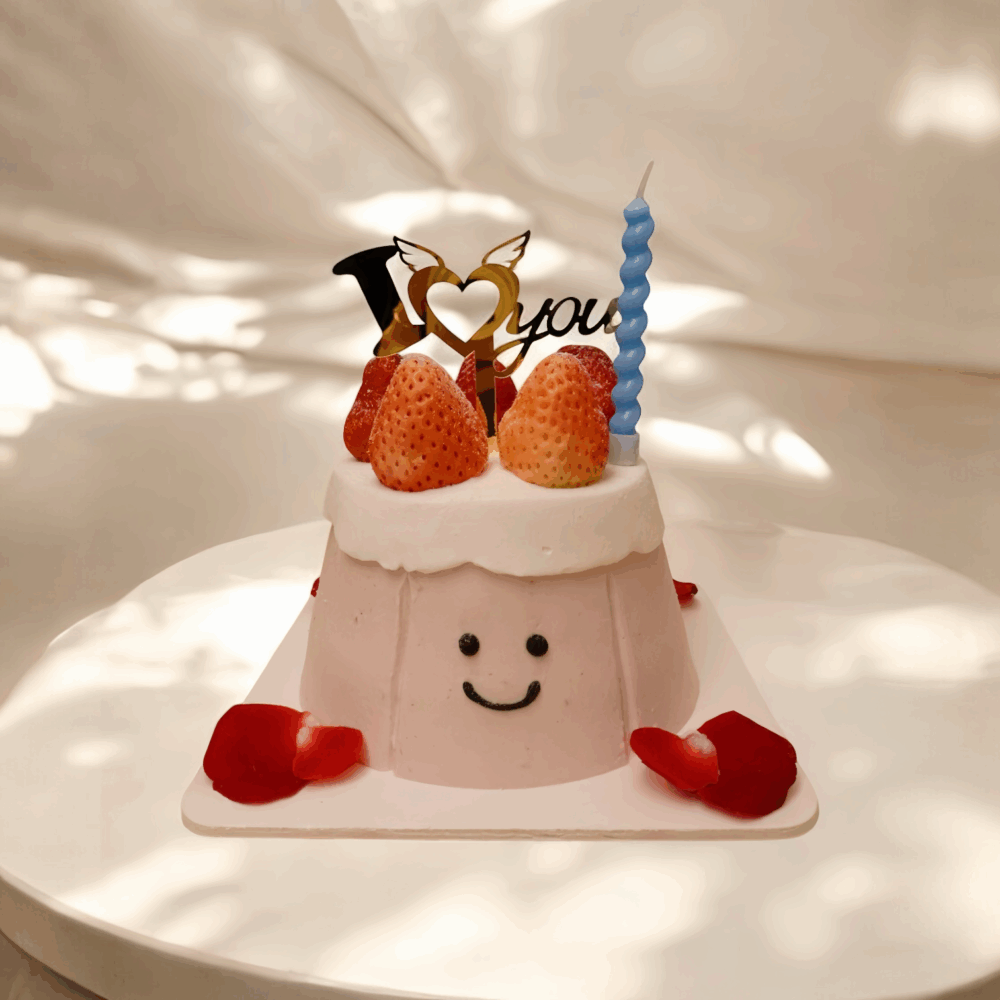 Photoroom_20250315_090026 2 【需自取】草莓難哄鮮奶油戚風蛋糕(4吋)