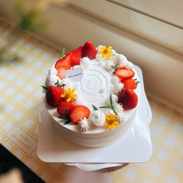 【需自取】經典草莓鮮奶油戚風蛋糕（2吋、4吋、6吋）